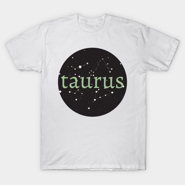 Taurus Zodiac Sign Star Circle T-Shirt by magicae